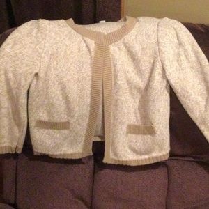 Oatmeal two toned short sweater